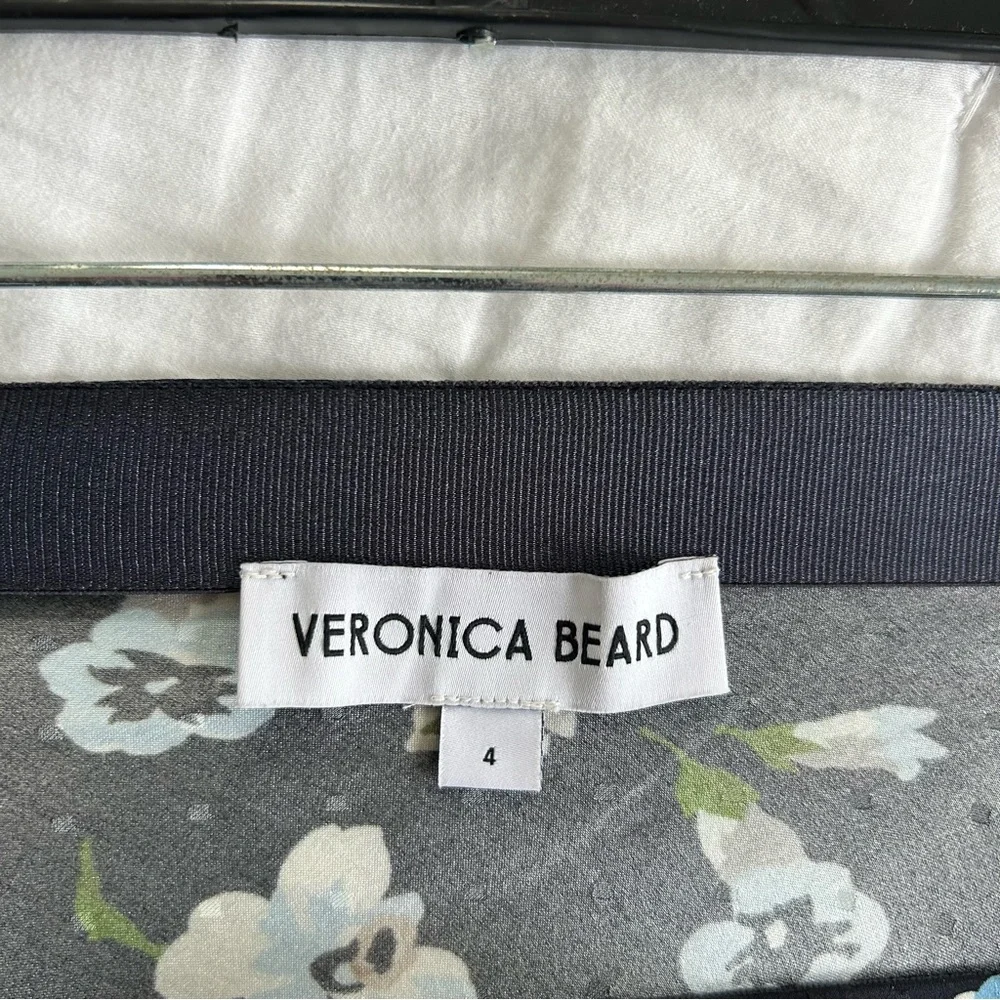 Veronica Beard Blue Floral A-Line Maxi Skirt - Picture 3 of 6